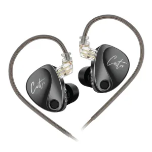 KZ Castor HiFi Earbuds Headphones,KZ Stereo Dual Dynamic Driver in-Ear Earphones 0.75mm Cable, Tunable in-Ear Monitor Headset black