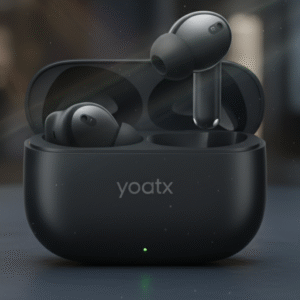 Yoatx S40 Wireless TWS with 12.4mm Driver, 46dB ANC, Spatial Audio and upto 40 hours Playback Bluetooth  (Vibrant Black, True Wireless)